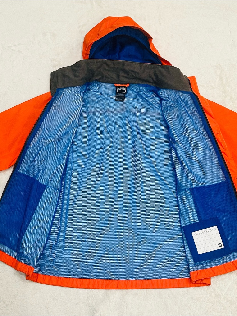The North Face Hyvent Hooded Orange Rain Jacket Nylon Youth 14-16 Women’s S - Picture 5 of 11